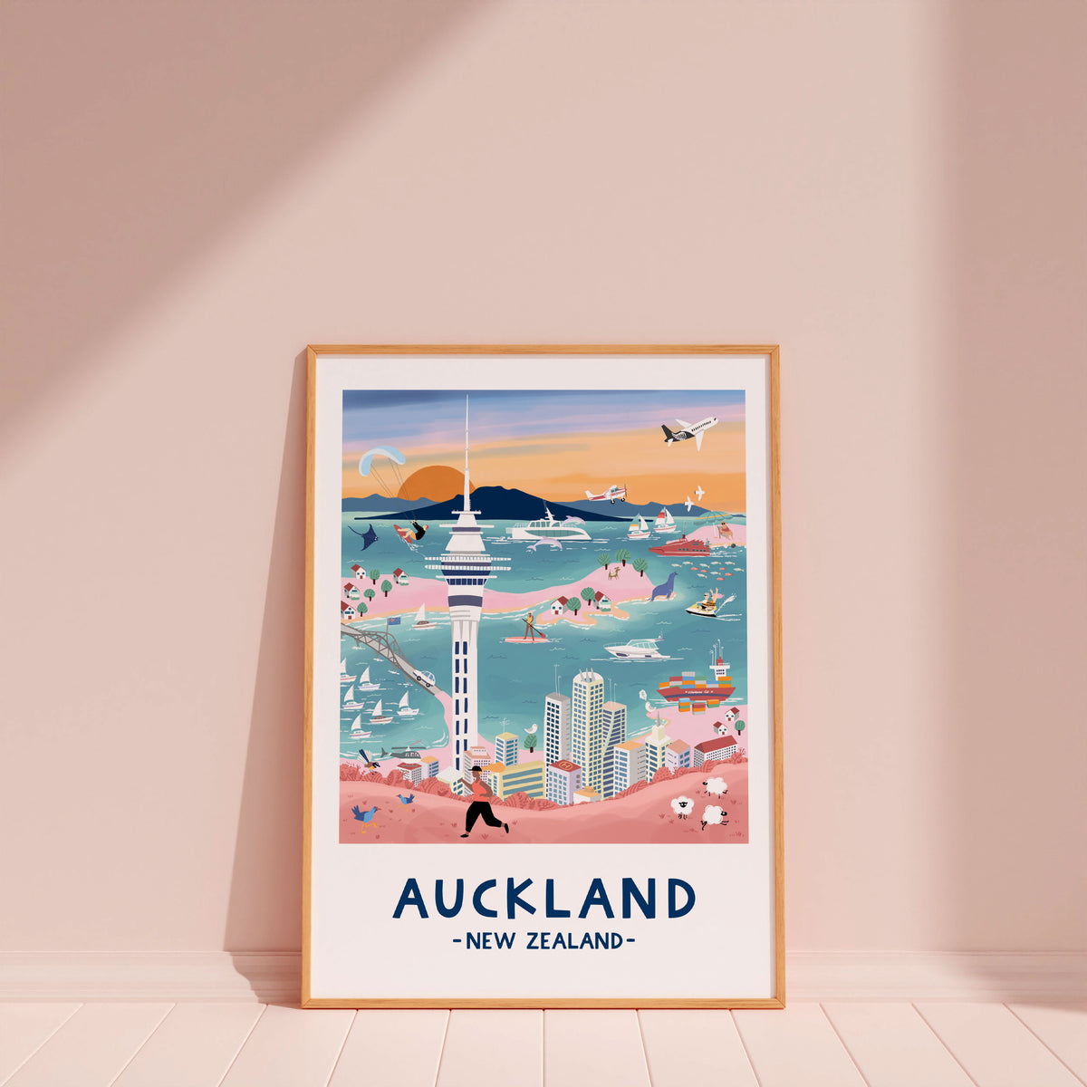 Auckland in pastel