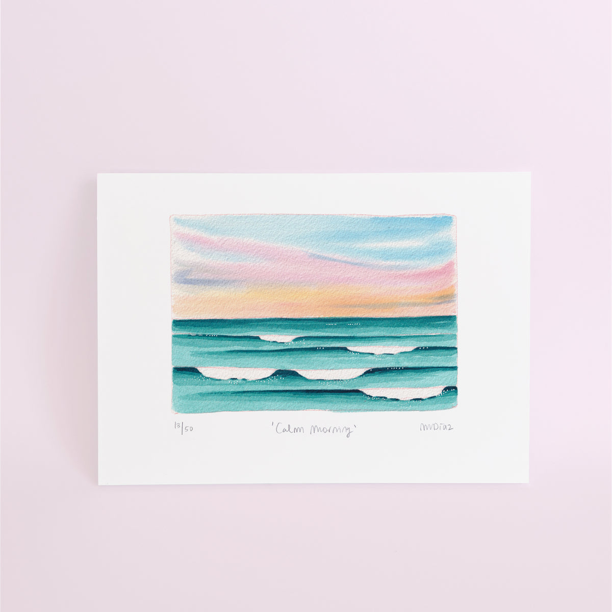 Calm morning Watercolour art print