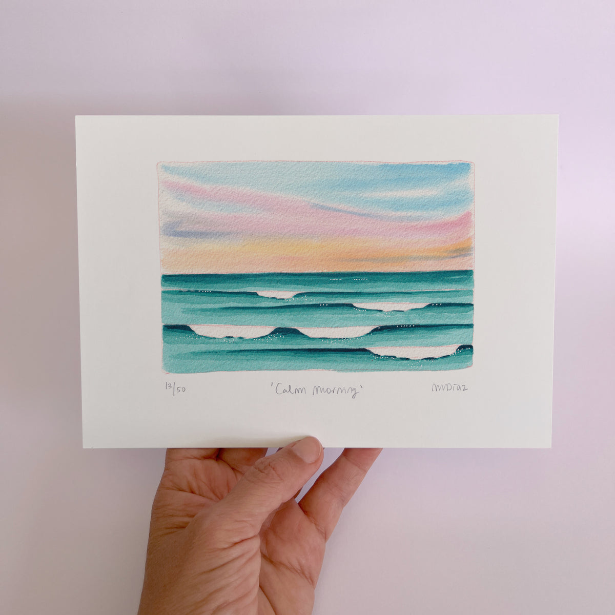 Calm morning Watercolour art print