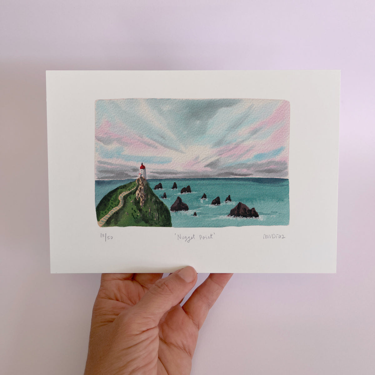Nugget Point Watercolour art print