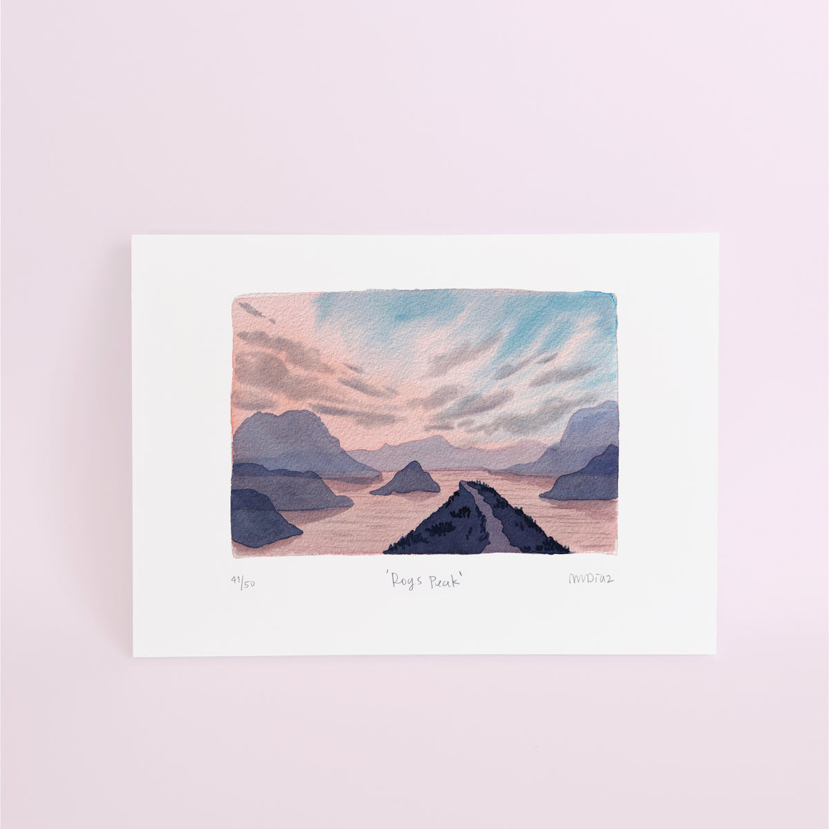 Roys Peak Watercolour art print
