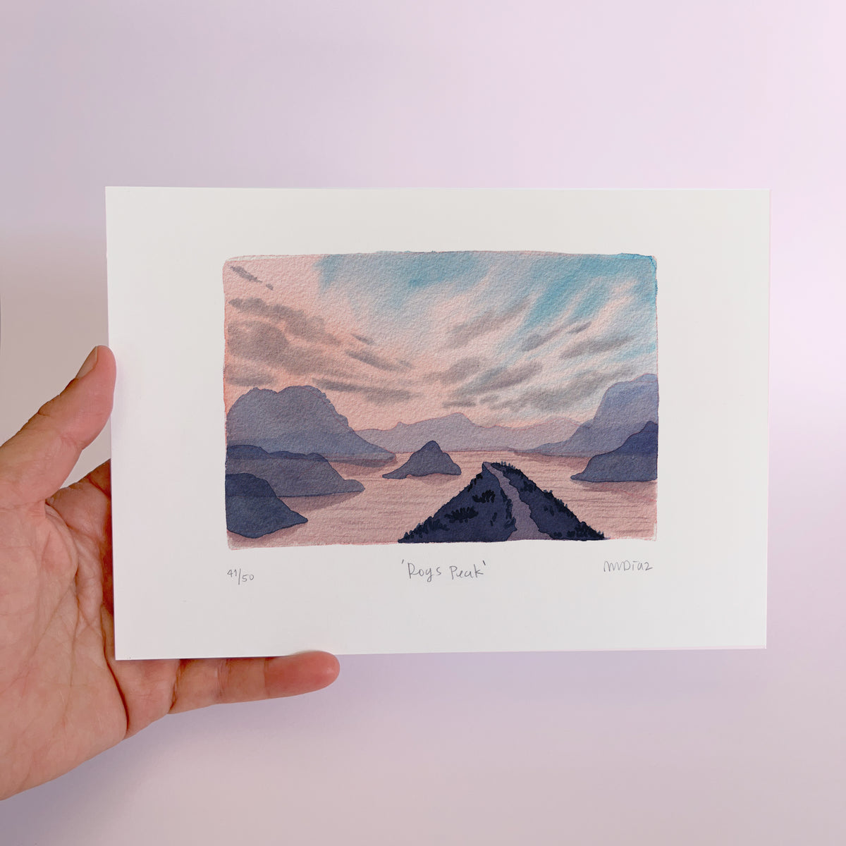 Roys Peak Watercolour art print
