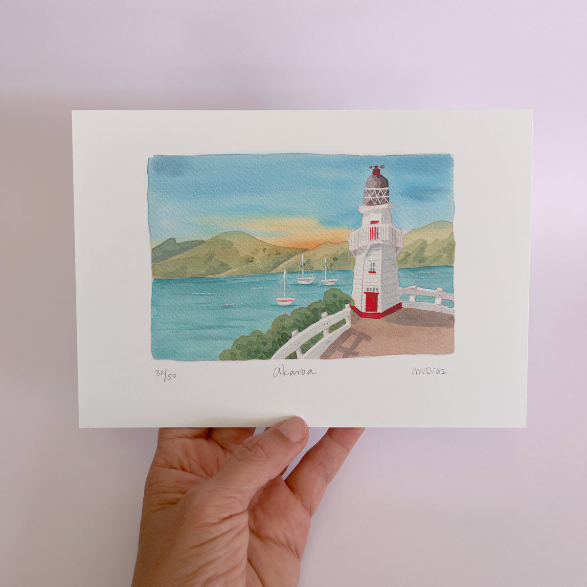 Akaroa Watercolour art print