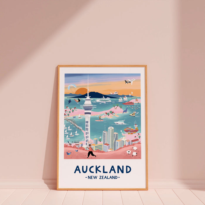 Auckland in pastel