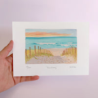 Beachway Watercolour art print