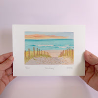 Beachway Watercolour art print