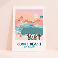 Cooks Beach in Pastel