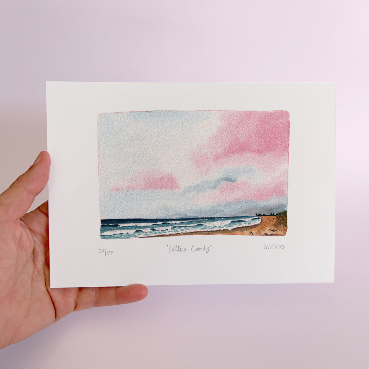 Cotton Candy Watercolour art print