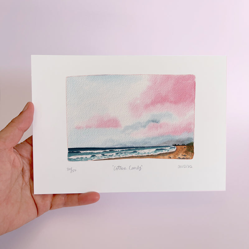 Cotton Candy Watercolour art print