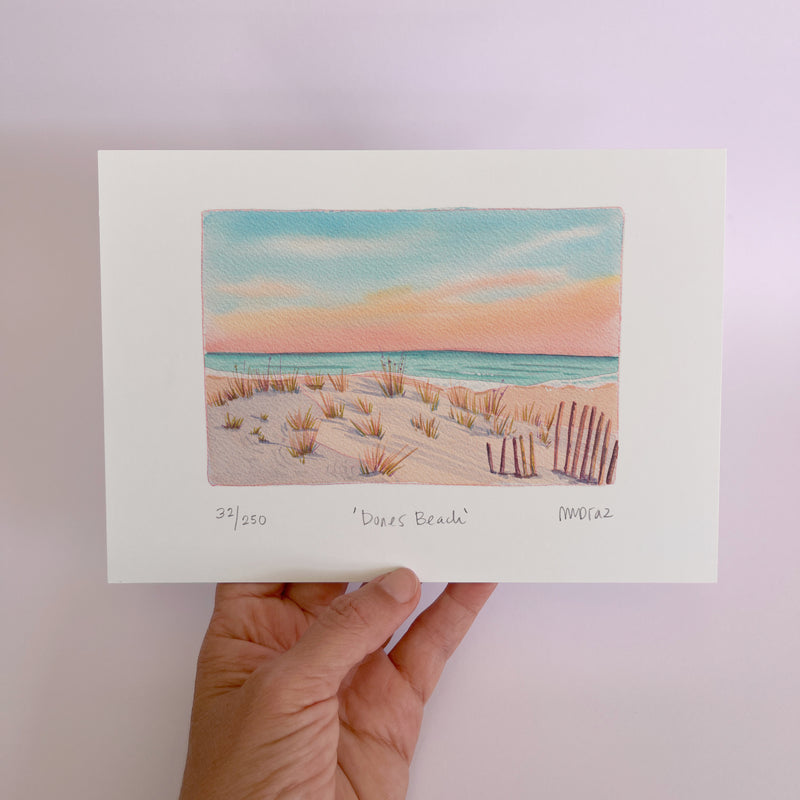 Dunes Beach Watercolour art print