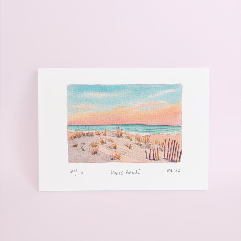 Dunes Beach Watercolour art print
