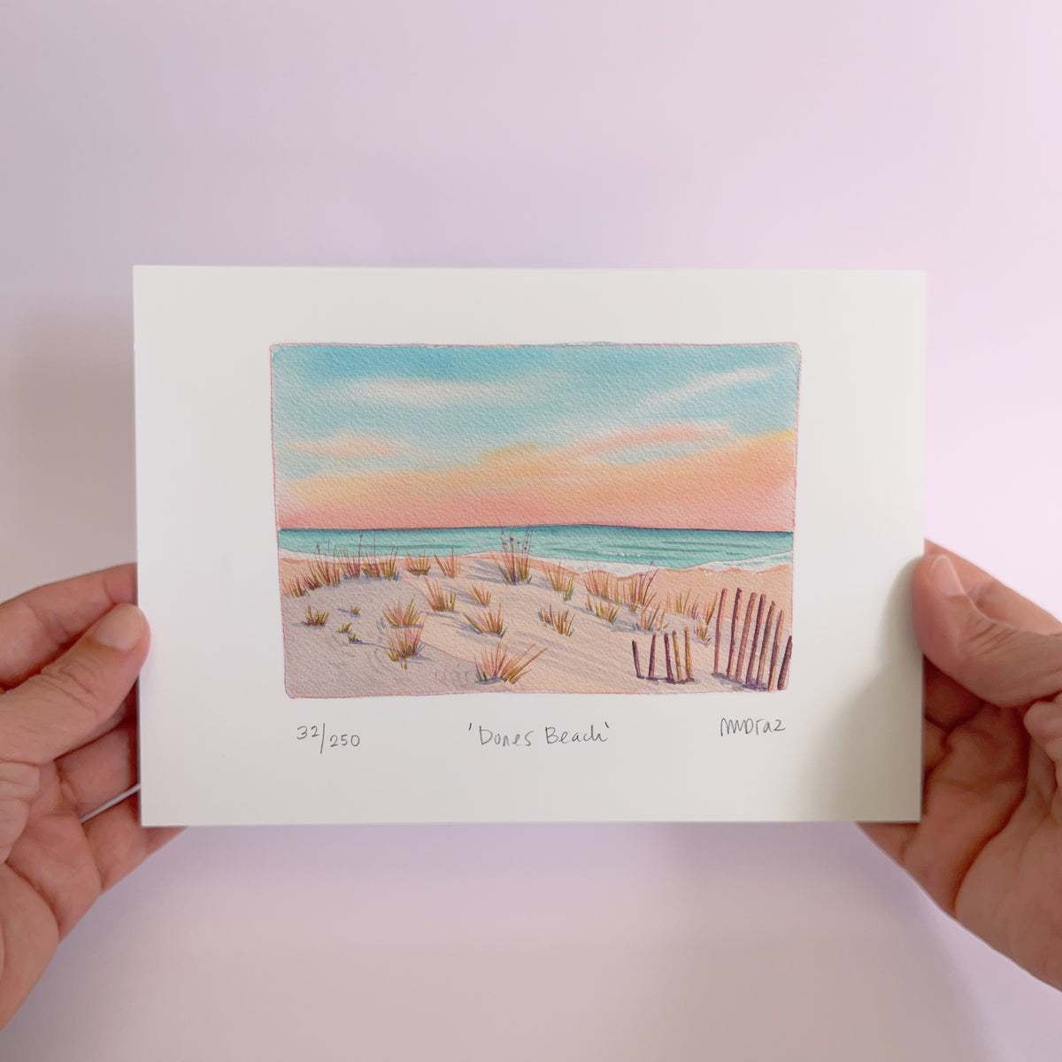 Dunes Beach Watercolour art print