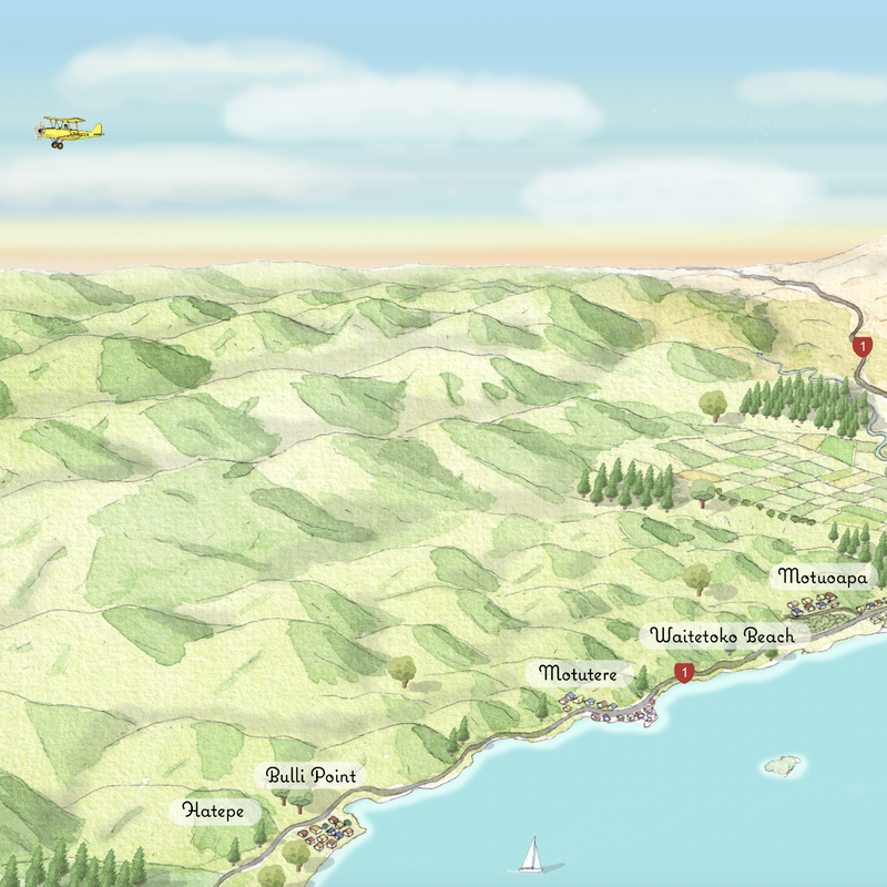 Kinloch Map Lake Taupo map – Drawing the Way