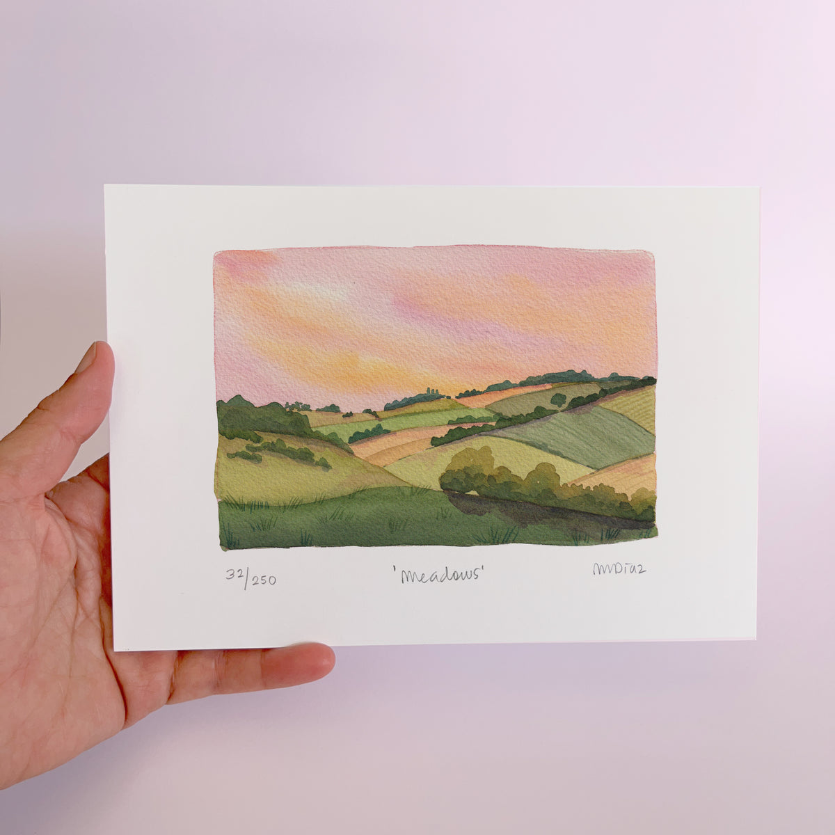 Meadows Watercolour art print