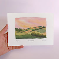 Meadows Watercolour art print