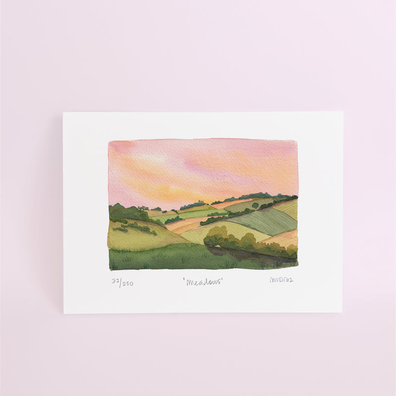 Meadows Watercolour art print