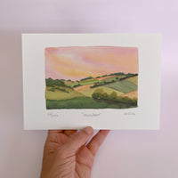 Meadows Watercolour art print