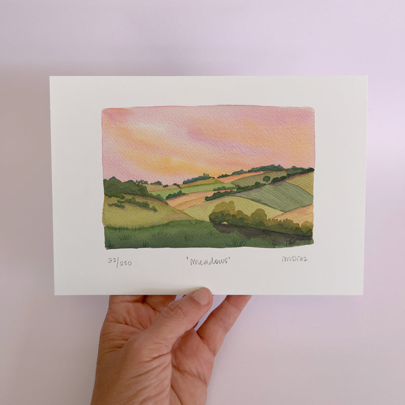 Meadows Watercolour art print