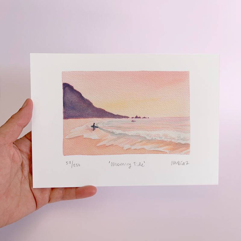 Morning Tide Watercolour art print