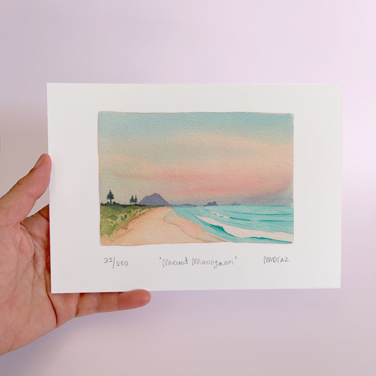 Mount Maunganui Watercolour art print