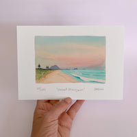Mount Maunganui Watercolour art print