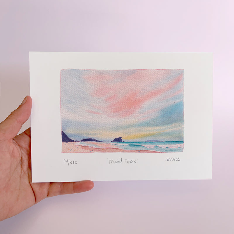 Mount Shore Watercolour art print