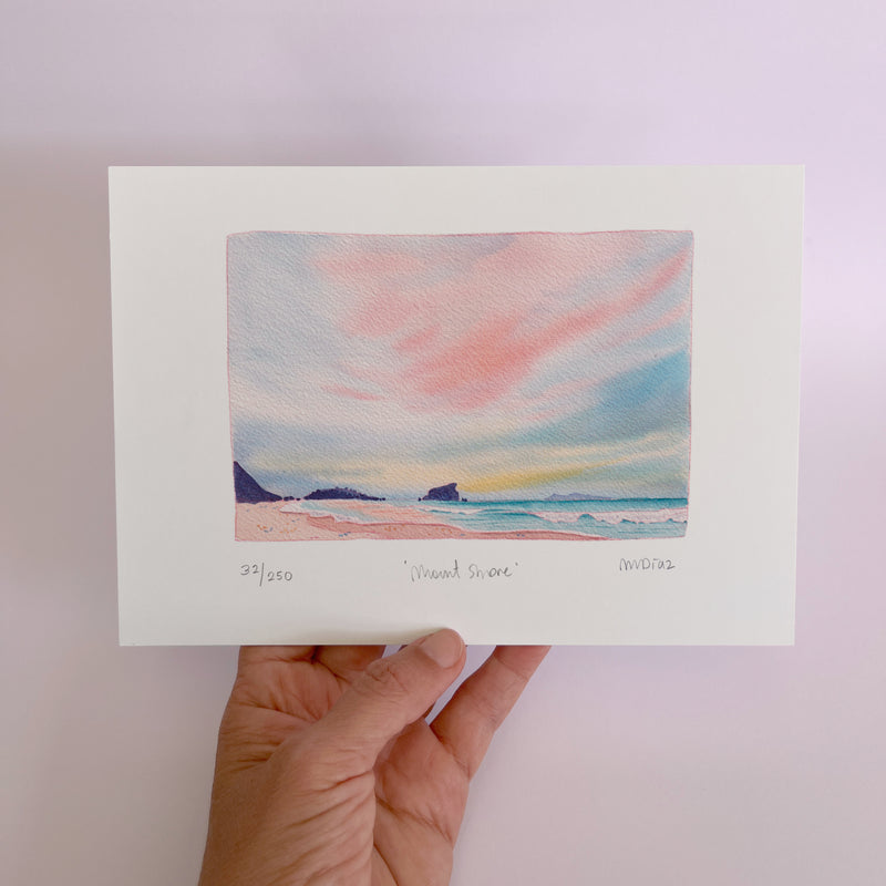 Mount Shore Watercolour art print