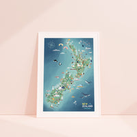 New Zealand map Green