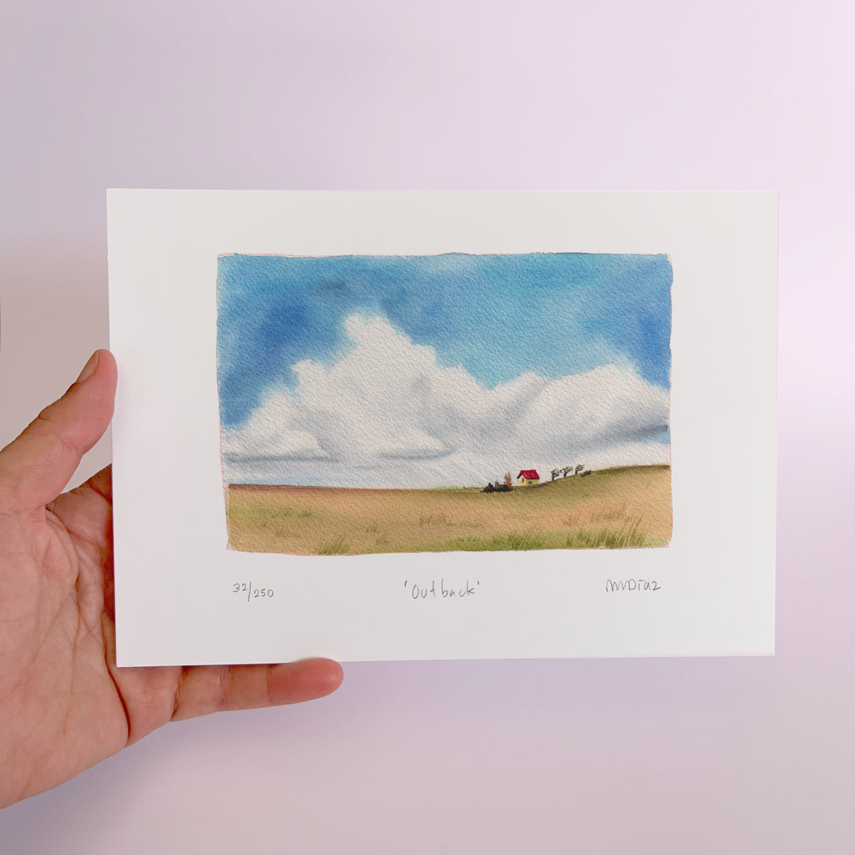 Outback Watercolour art print