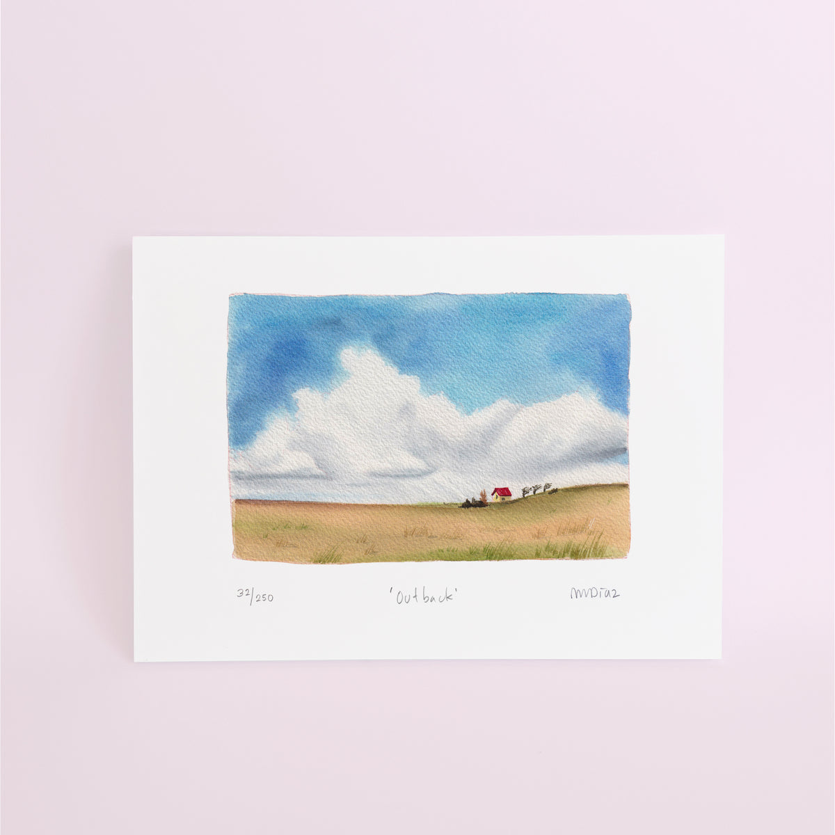 Outback Watercolour art print