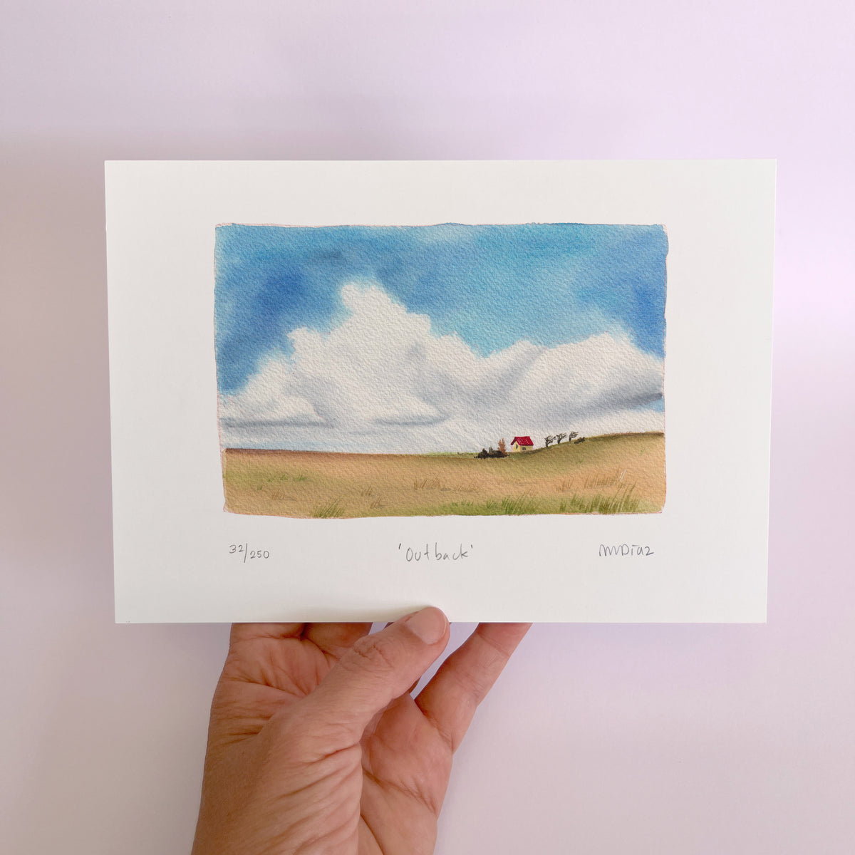 Outback Watercolour art print