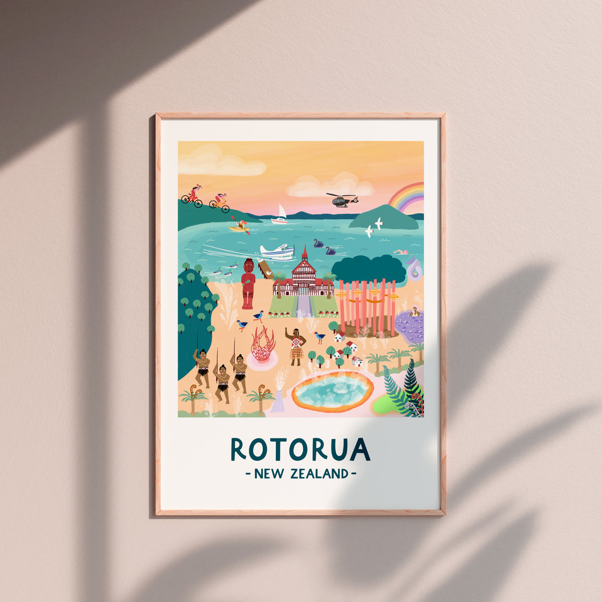 Rotorua in pastel