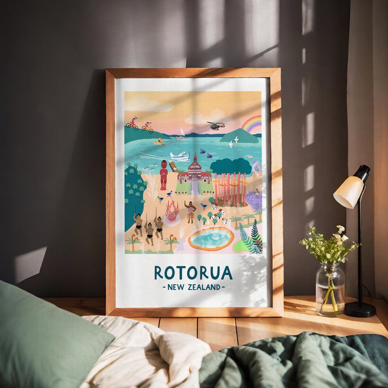 Rotorua in pastel