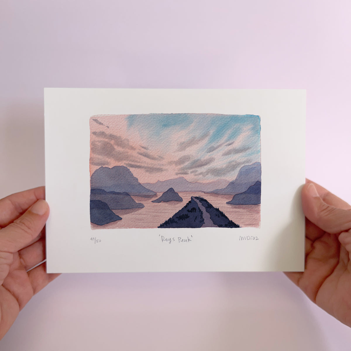 Roys Peak Watercolour art print