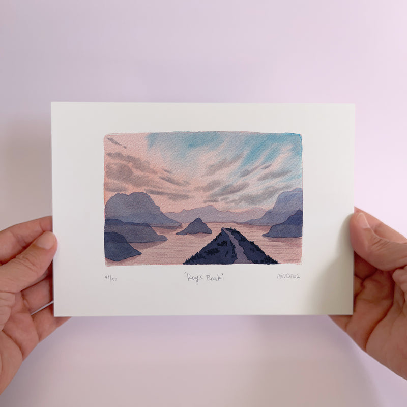Roys Peak Watercolour art print
