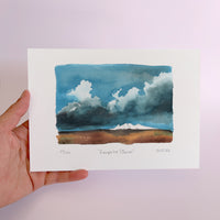 Ruapehu Storm Watercolour art print