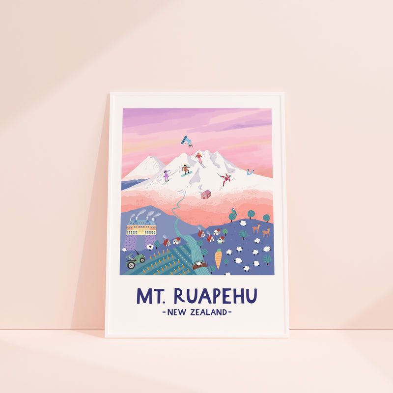 Ruapehu in pastel