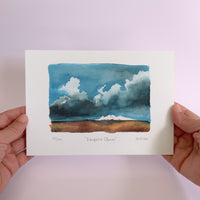 Ruapehu Storm Watercolour art print