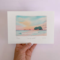 Sunrise Walk Watercolour art print