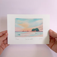 Sunrise Walk Watercolour art print