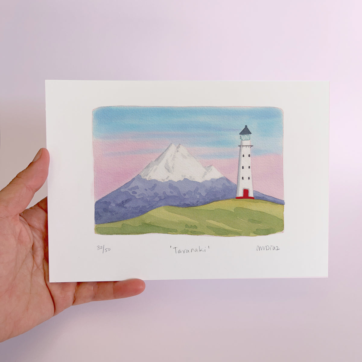 Taranaki Watercolour art print