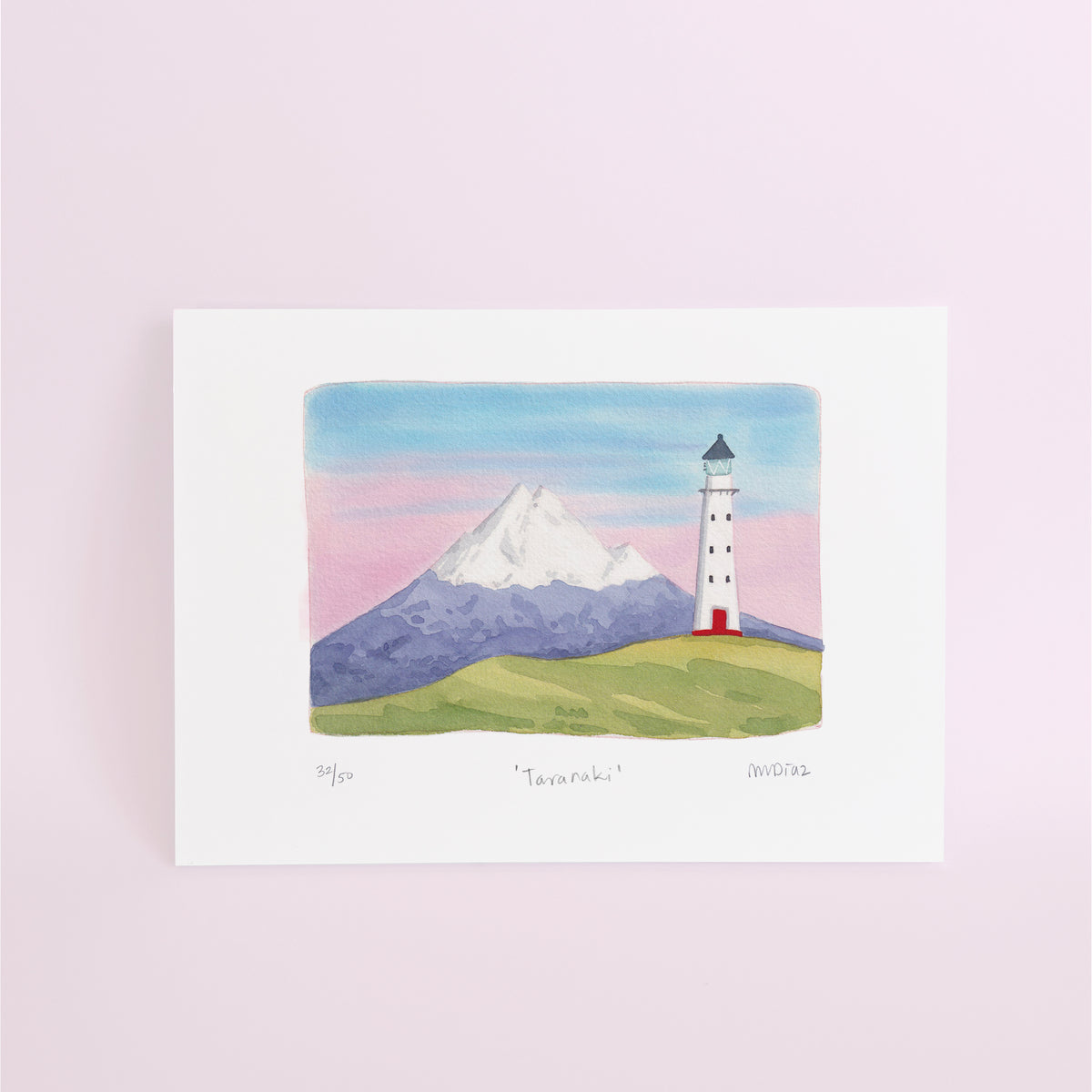 Taranaki Watercolour art print