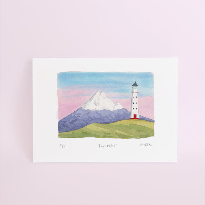 Taranaki Watercolour art print