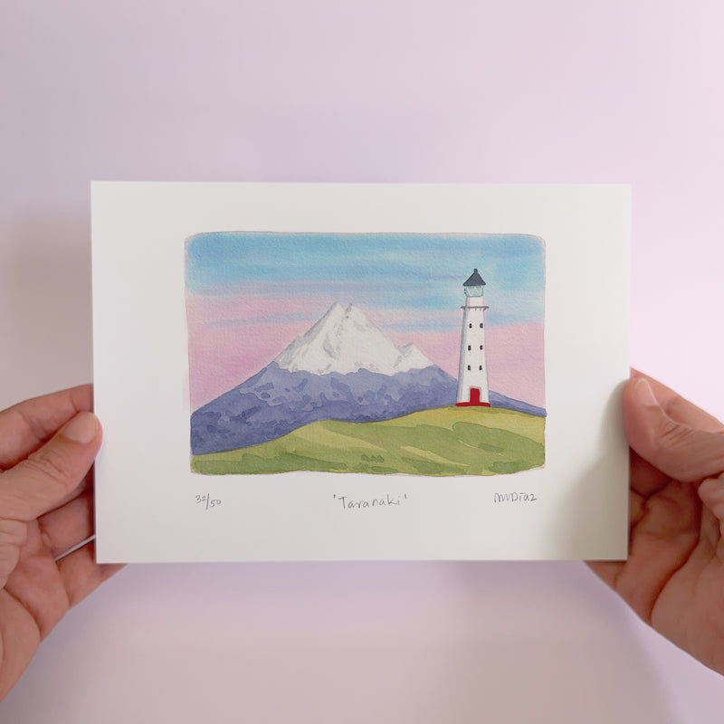 Taranaki Watercolour art print