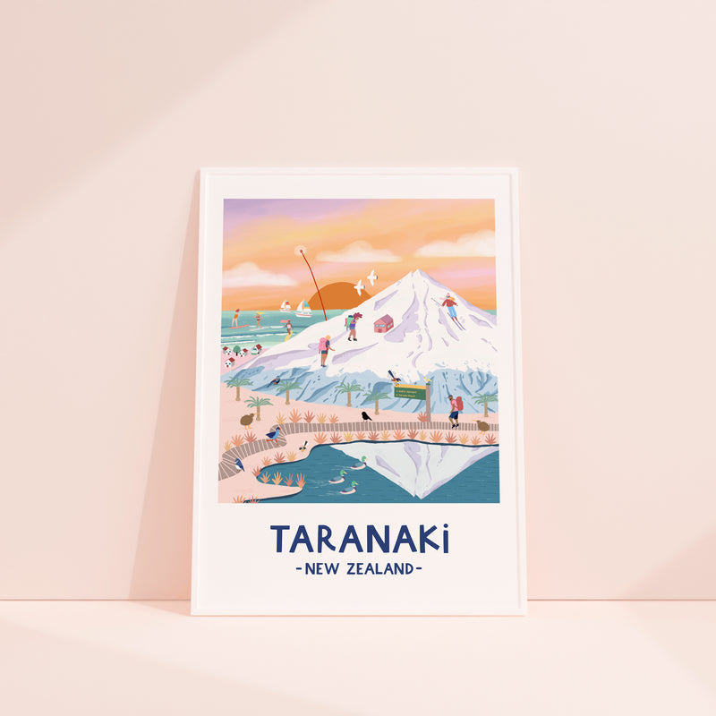 Taranaki in pastel