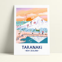 Taranaki in pastel