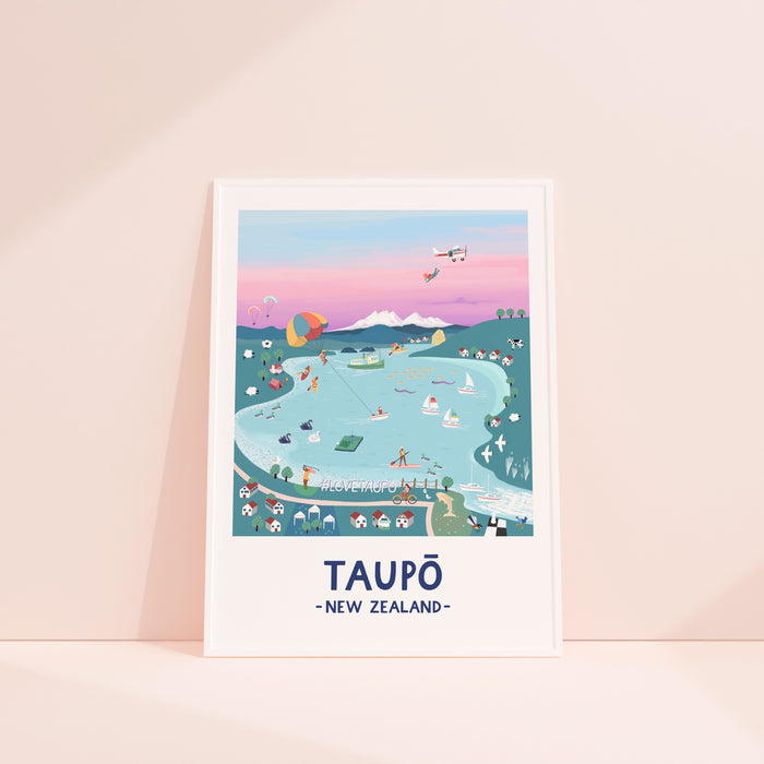 Taupō in pastel