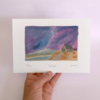 tekapo art watercolor starry night 