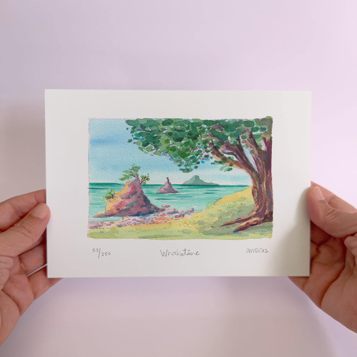 Whakatāne Watercolour art print