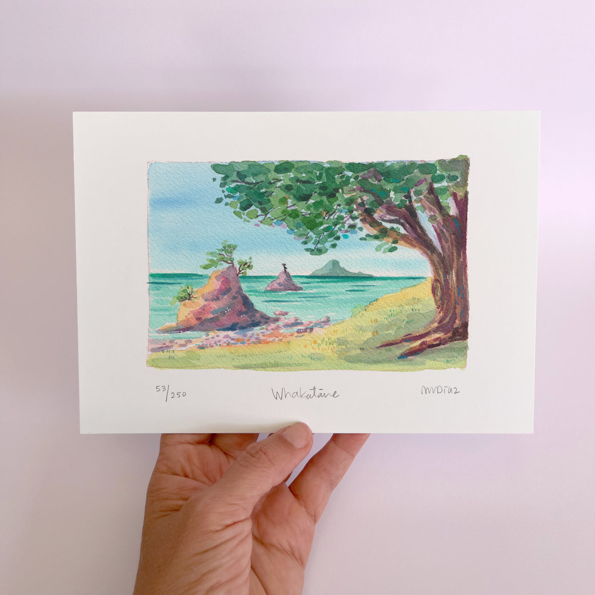 Whakatāne Watercolour art print